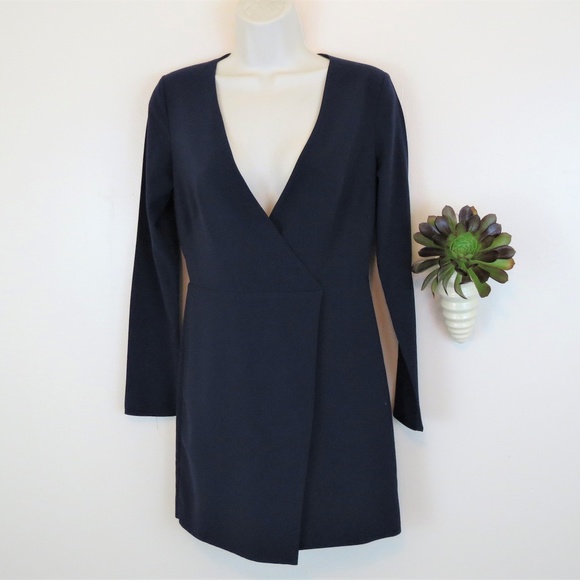 Halston Heritage Dresses & Skirts - Halston Heritage Dark Navy Wrap Style Dress